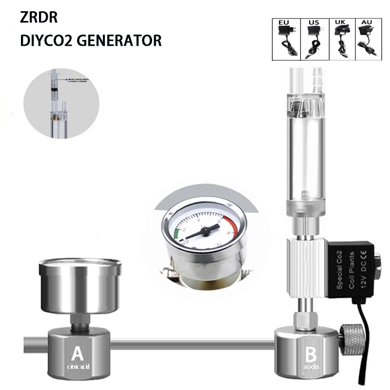 Planted Aquarium Equipment - Aquarium DIY CO2 Reactor Generator System