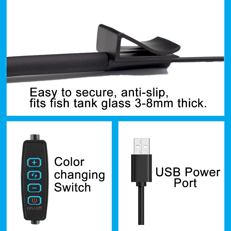USB Aquarium LED Lamp Fish Tan - Planted Aquarium Pendant Light ulasan dan harga