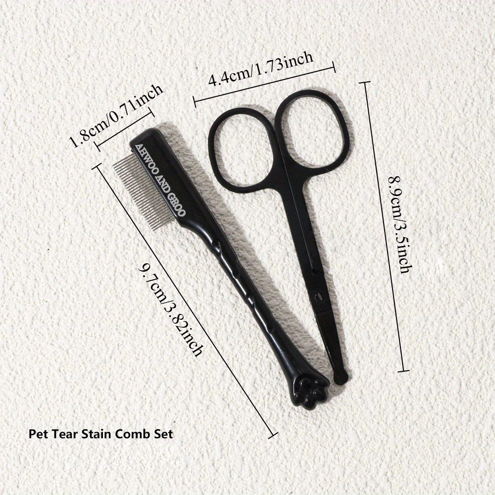 Pet Facial Cleaning Comb Set R - Trimming Scissor Set ulasan dan harga