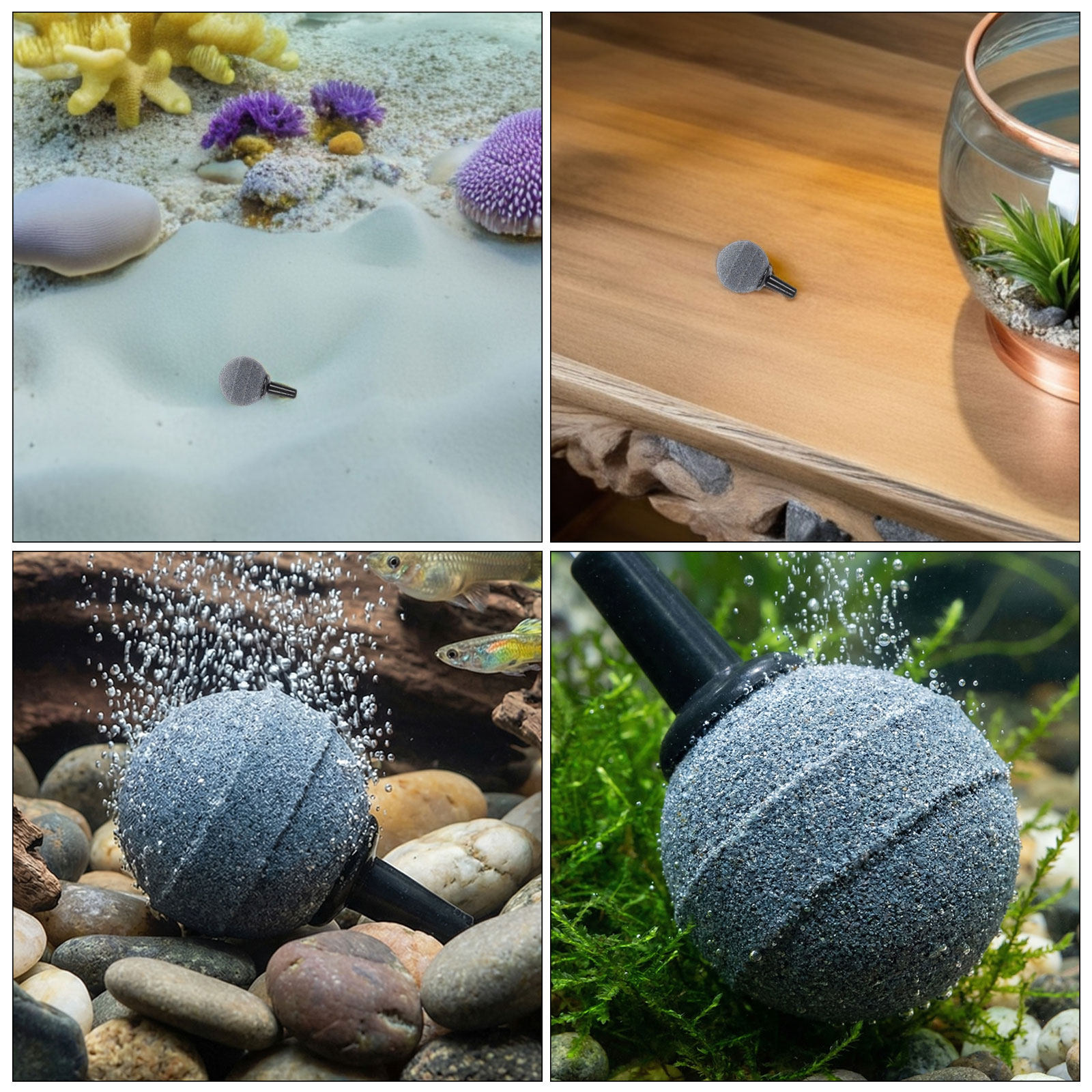 12pcs Aquarium Air Stone Bubbl - Planted Aquarium Care ulasan dan harga