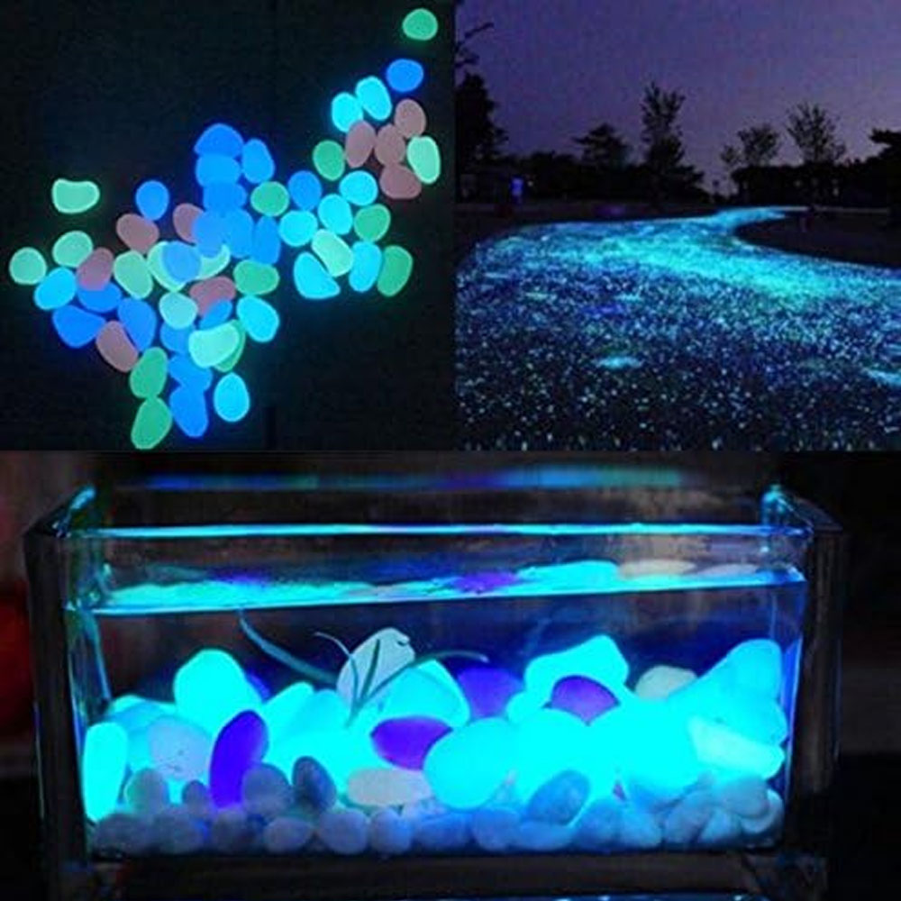 Fish Tank Rocks Glow Blue Pebb - Planted Aquarium Equipment ulasan dan harga